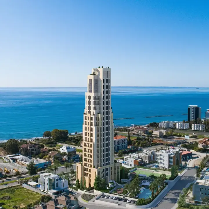 Ararat Tower overlooking the Limassol coast and Mediterranean Sea