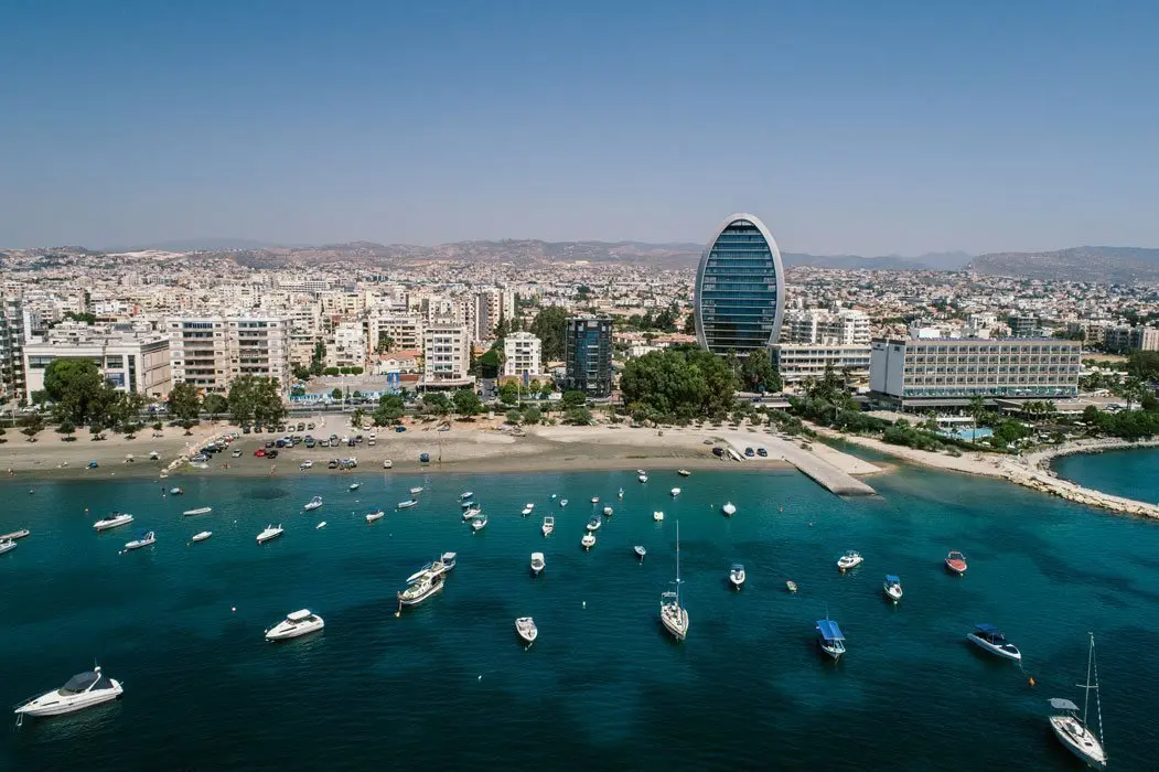 The Oval office tower beside the Limassol seafront