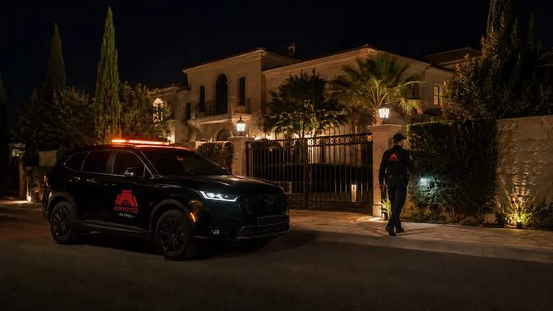 Krypto patrol arriving to respond at a protected property